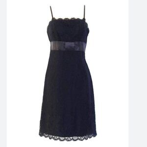 NWT INC International Concepts Black Lace Formal Mini Dress Size 10P